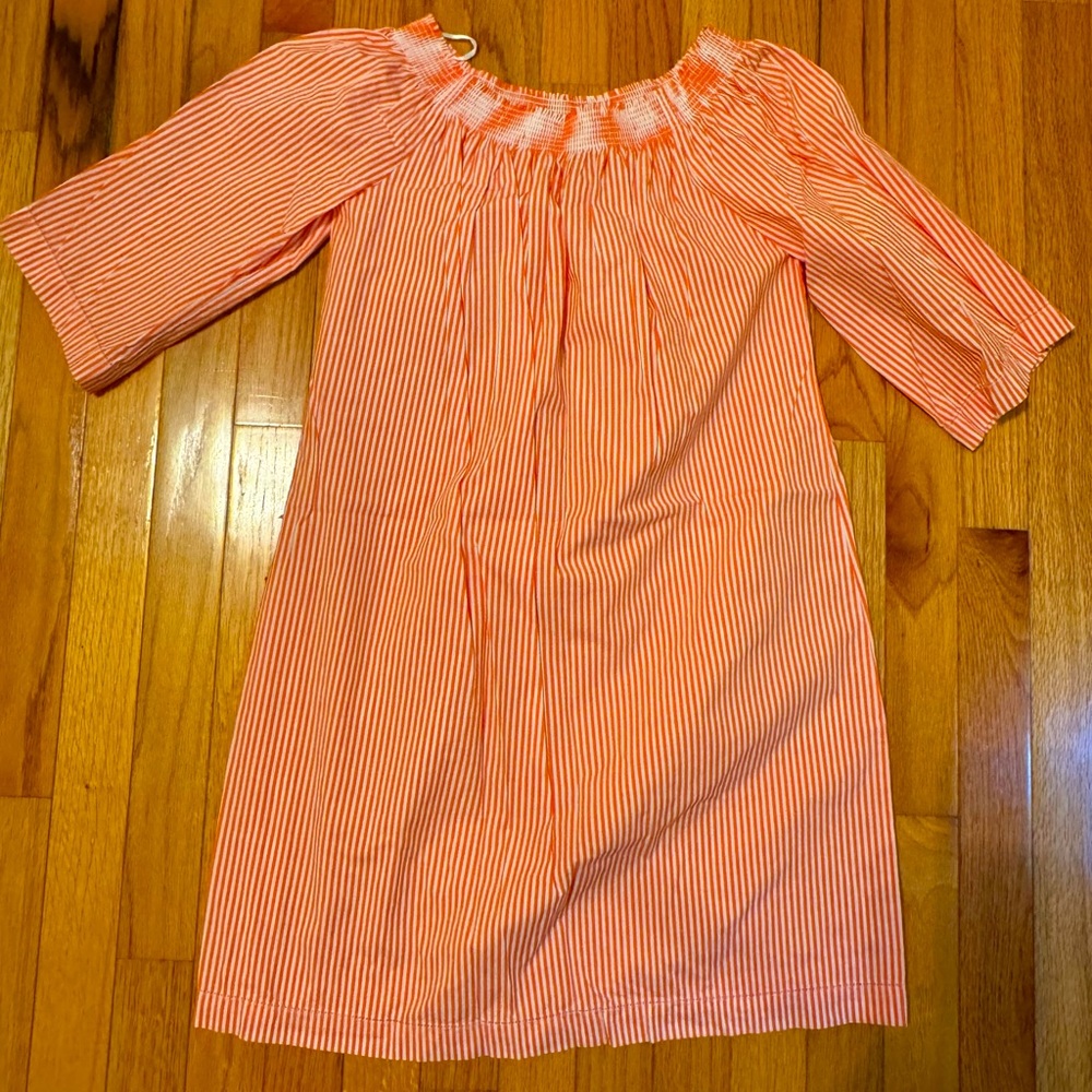 🧡TRINA TURK orange and white dress! Like new! 🧡